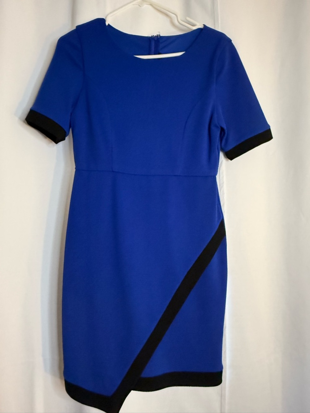 Love Culture Royal Blue Sheath Dress with Black Trim